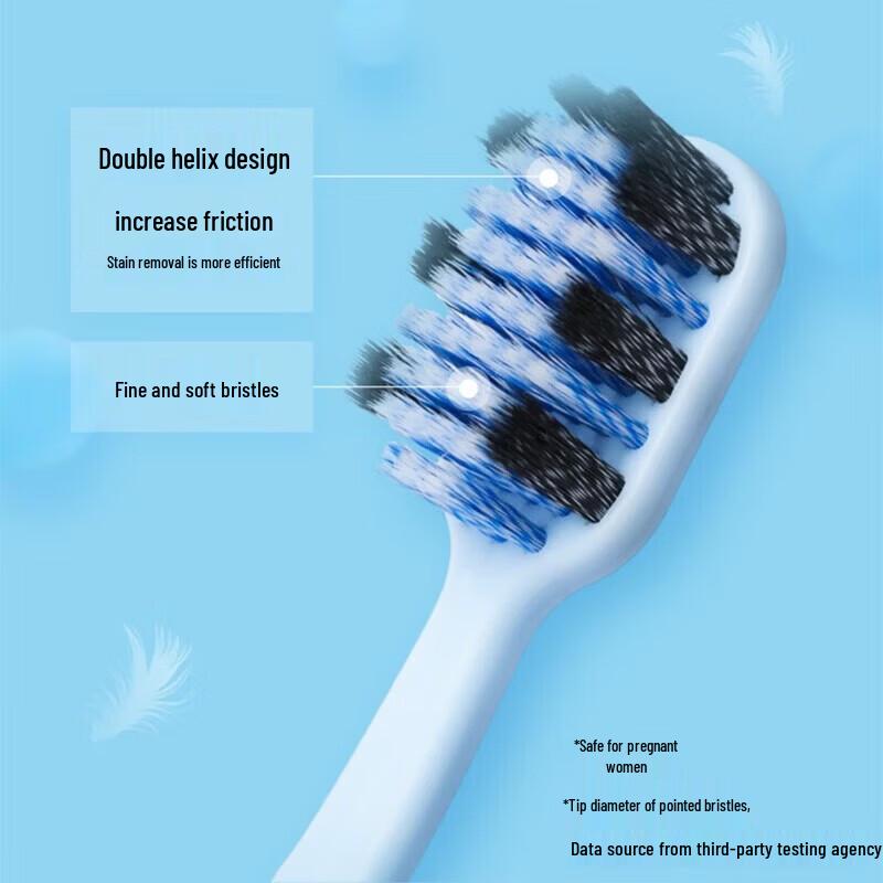 Saky Wide-Head Charcoal Soft Bristle Toothbrush