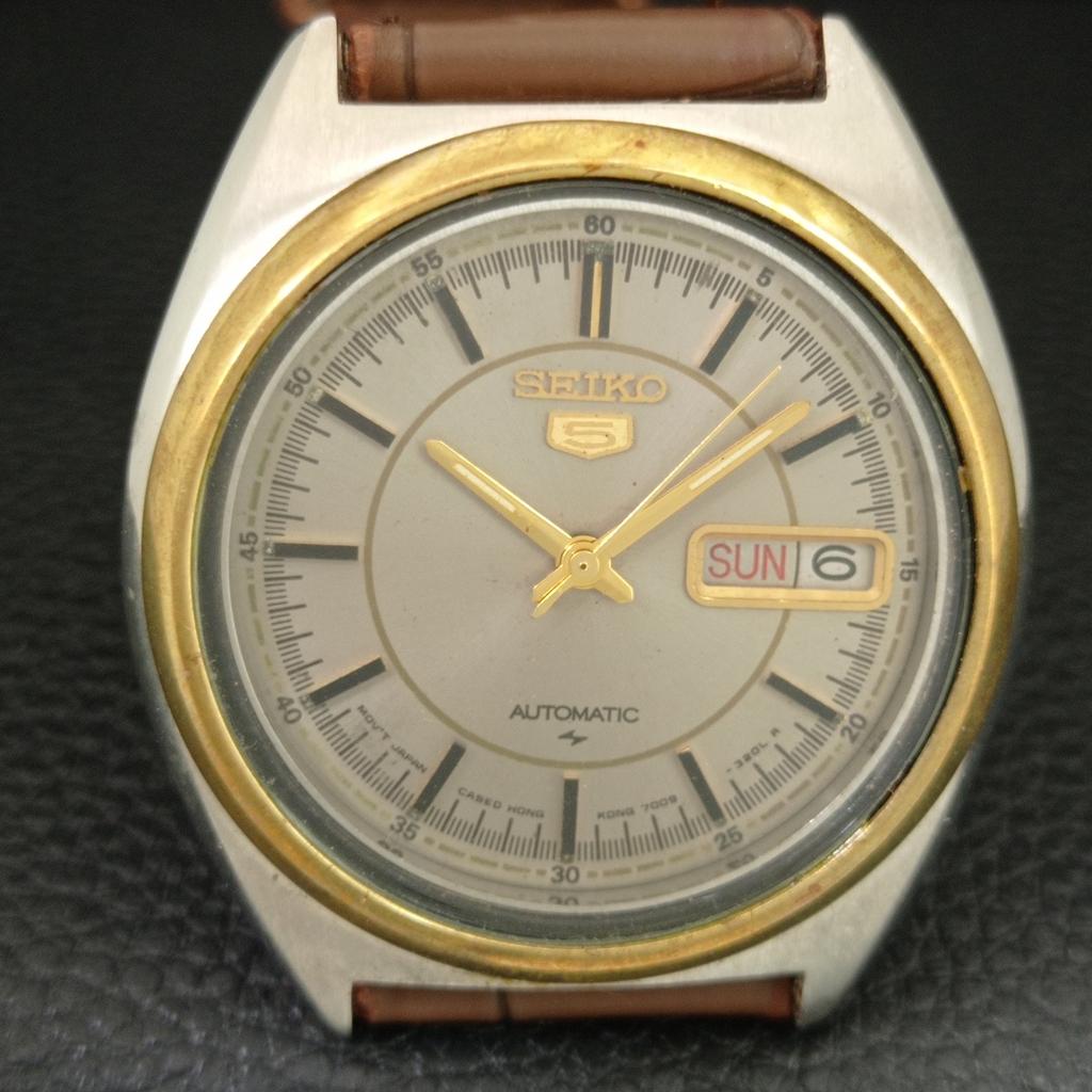 ВИНТАЖНЫЕ АВТОМАТИЧЕСКИЕ ЧАСЫ SEIKO 5 7009A ЯПОНИЯ МУЖСКИЕ С ОРИГИНАЛЬНЫМ ЦИФЕРБЛАТОМ a709155-1