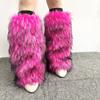 Women Furs Leg Warmer Winter Furry Long Boot Cuffs Fuzzy Shoe Cover Party Costume for Holiday Festival Performances Play
