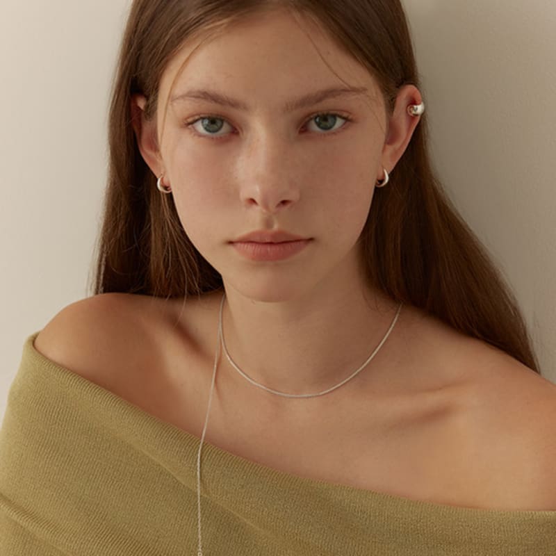 Lewe Oval corn hoop earring