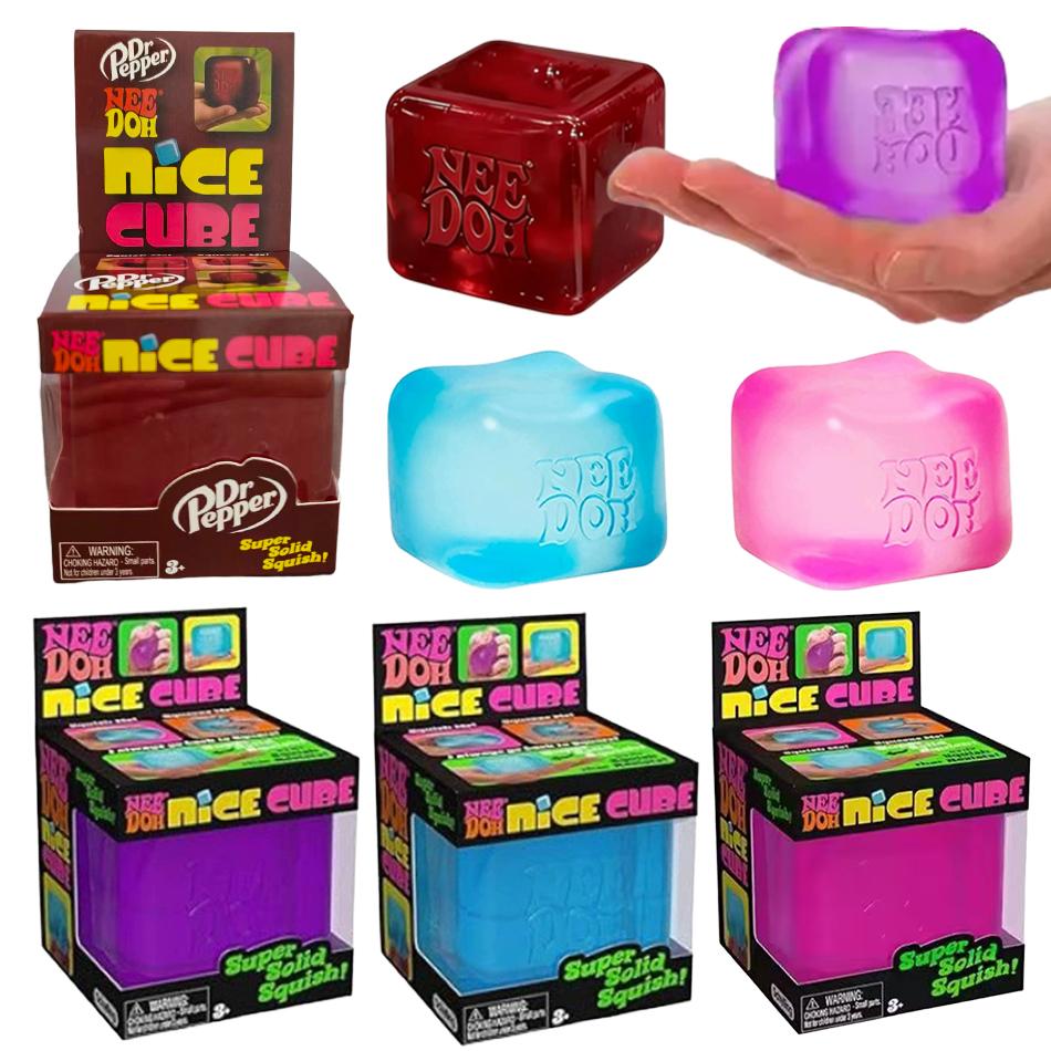 Горячая распродажа Nee-Doh Nice Cube Сенсорный сжимаемый куб для снятия стресса и развития моторики пальцев Игрушка для взрослых Зажимать и играть Подарок