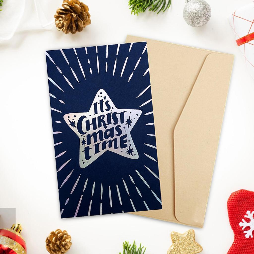 Christmas Card Festival Year Card, Handmade, Birthday Paper Anniversary, Holiday