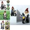 Garden Gnomes Novelty Statues Motorcycle Dwarf  Ornaments Outdoor Naughty Decor
