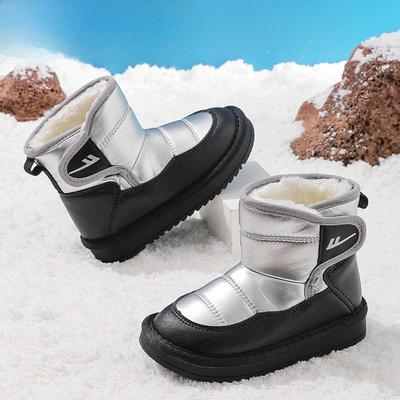 Зимние новые детские теплые хлопковые ботинки, ботинки для девочек