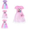 Kpop Demon Hunters Pattern Girl Dress With Cotton Fabric And Pleated Skirt For Kids Girls