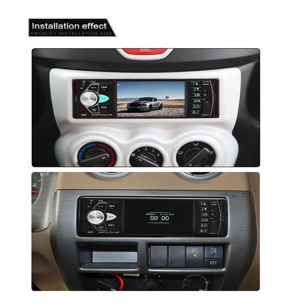 icreative 4022D 4,1-дюймовый автомобильный радиоприемник 1Din FM Bluetooth на рулевом колесе с дистанционным управлением Интеллектуальная динамическая камера заднего вида MP5