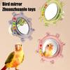 Interactive Parrot Toy with Mirror Rotating Sound Wheel Toys For Cockatiel Conure Lovebird Parakeet Bird Cage Accessories