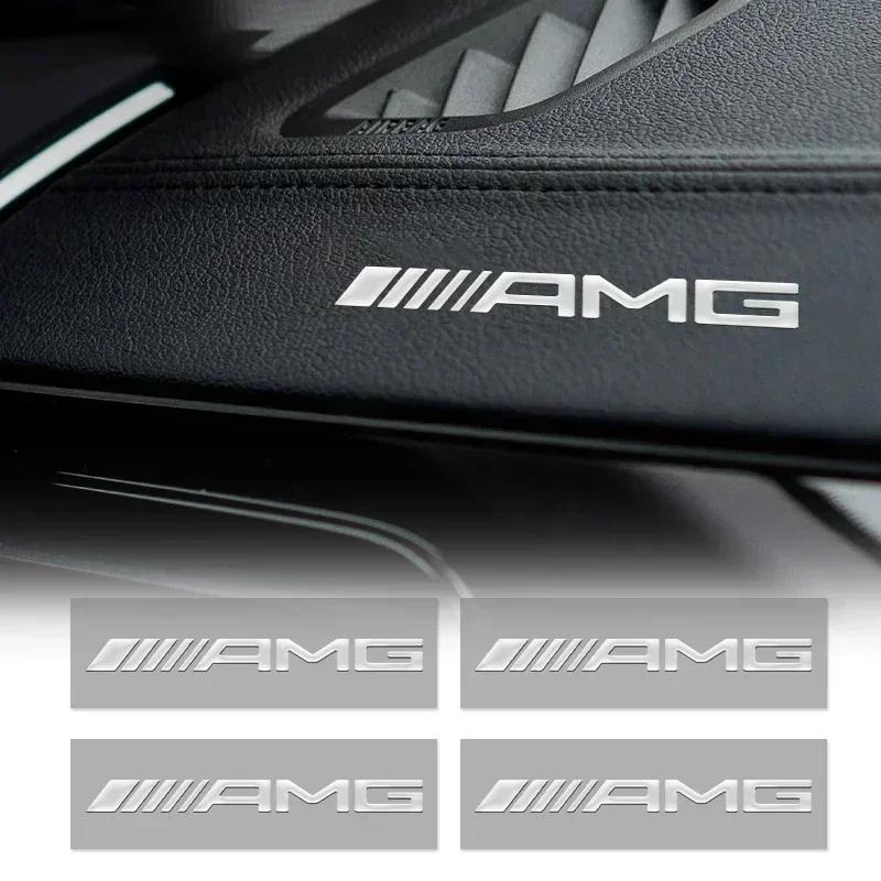 WHJ6 3D Metal Car Emblem Letter Decorative Stickers Badge Decal For Mercedes Benz AMG W204 W205 W203 W211 W201 W210 GLE GLC GLS CLA