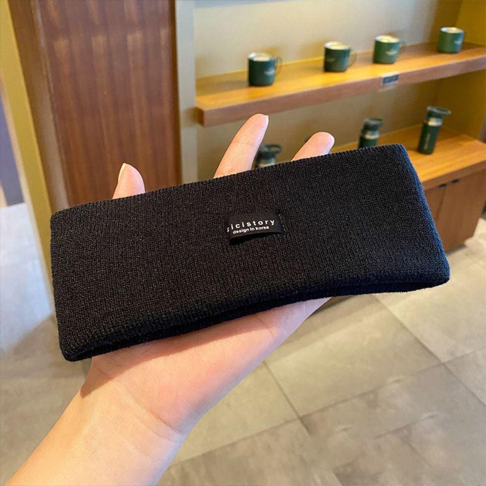Впитывающая пот вязаная повязка для волос, широкие ленты для макияжа, модные аксессуары для волос для женщин