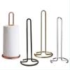 Metal Paper Towel Holder Stand Modern Minimalist Countertop Dispenser for Kitchen Dining Table Elegant Gold Rose Gold Finish
