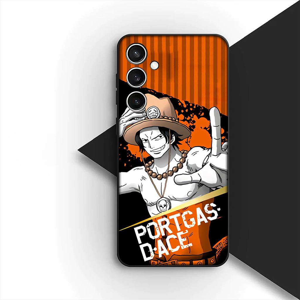 for Samsung Galaxy S20 S22 S21 FE Ultra Plus A07 A17 A15 A16 A25 A57 A37 Phone Cover Soft Case Portgas D Ace One Pieces Luffy