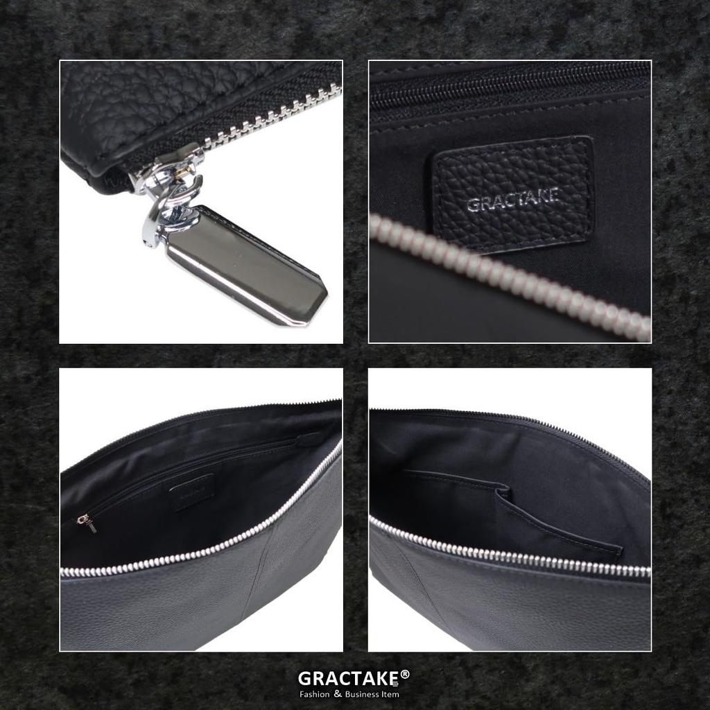 Широкая сумка-клатч 35 см из натуральной кожи, большая сумка, вторая сумка, держатель для документов формата А4, свадьба [GRACTAKE] мужская CL-T2