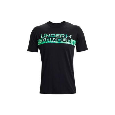 Футболка UA Camo Chest Stripe Logo Crew Neck с круглым вырезом, мужская, черная 1370519-001