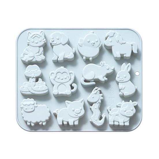 Yousheng 12 Zodiac силиконовая форма для льда форма для приготовления шоколадного десерта гибкая машина для приготовления льда 12 полостей формы для мороженого для напитков на вечеринку в честь Хэллоуина