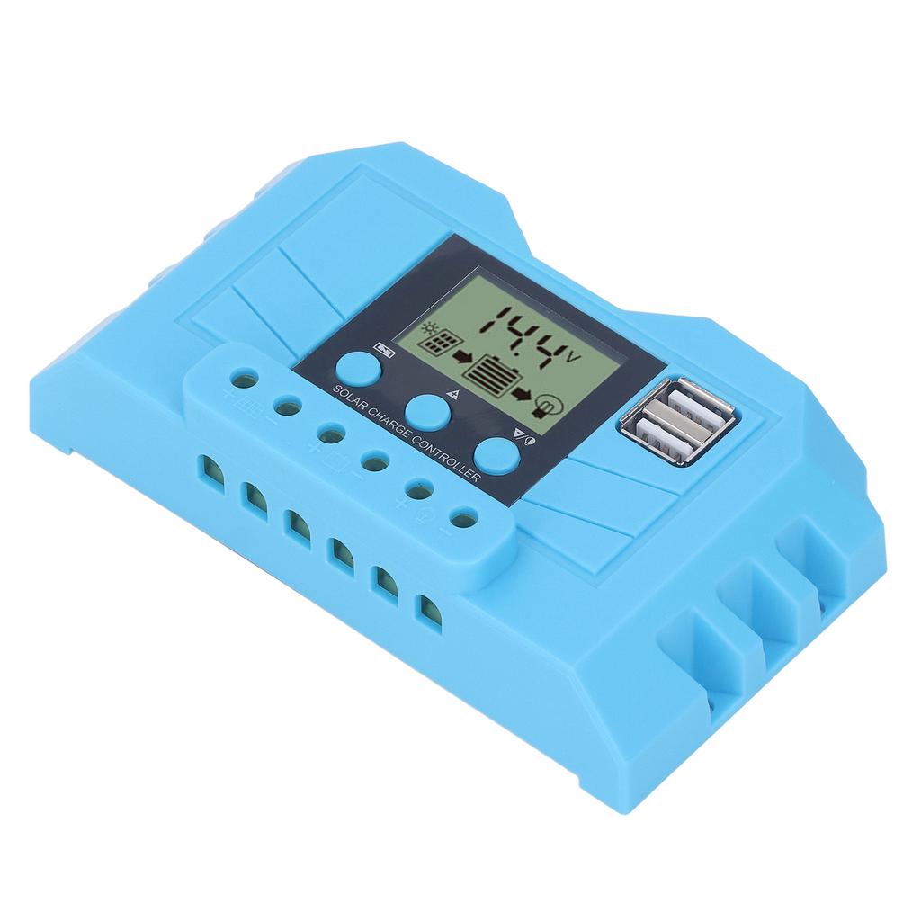 Контроллер солнечного заряда ЖК-дисплей 12 В 24 В Двойной порт USB ШИМ Регулятор солнечного заряда 10 А