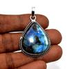 Labradorite Pendant Natural Gemstone 925 Sterling Silver Handmade Pendant Gift For Her