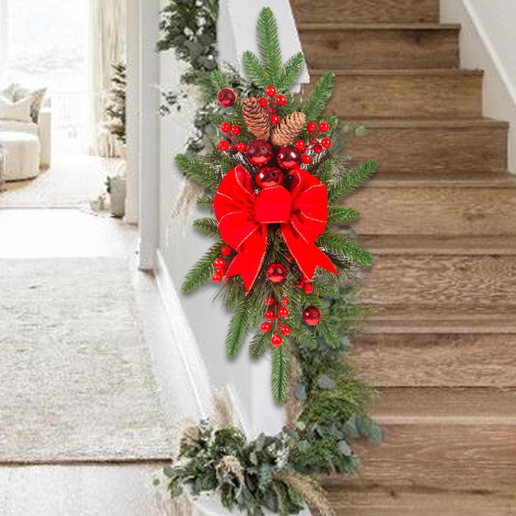 Рождественская гирлянда, декоративное украшение интерьера, лестница