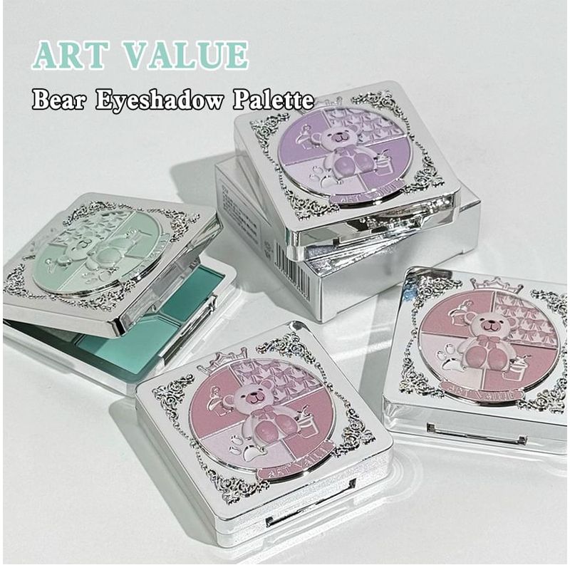 Art Value - Палетка теней для век 'Мишка-мечта' 5 цветов - 4 типа