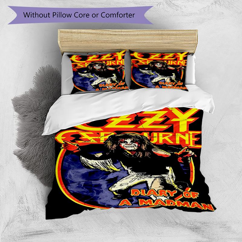 3pcs Ozzy Madman pattern bedding set duvet cover set includes duvet cover &pillowcases, perfect all season bedroom decoration & gift