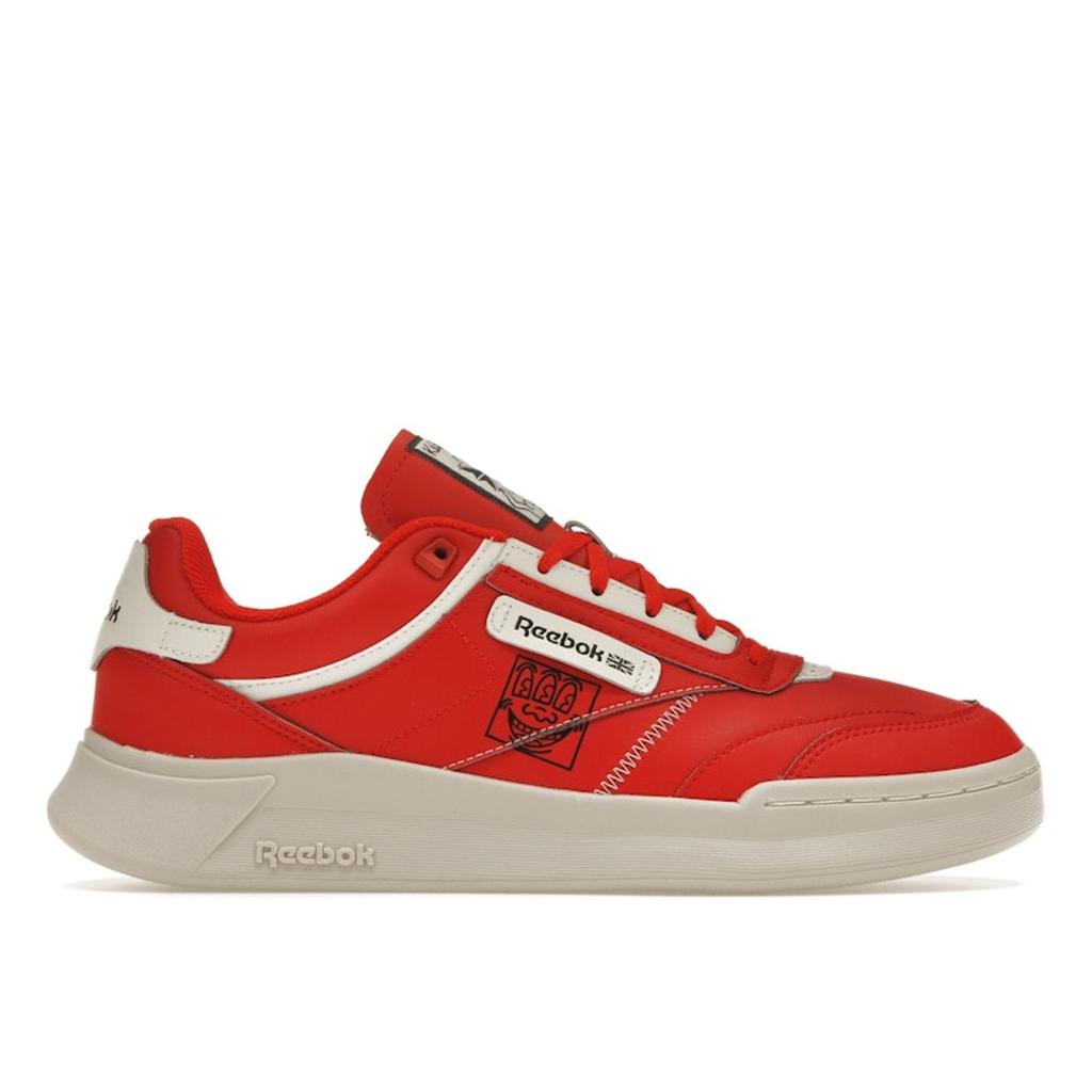 Keith Haring X Reebok Club C Legacy Three-Eyed Smiling Face Unisex Sneakers Red Instinct-Red Chalk GZ1459
