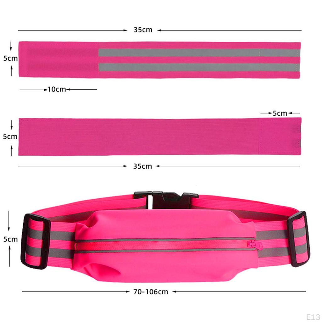 Adjustable Running Belt with Reflective Strap for Outdoor Activities