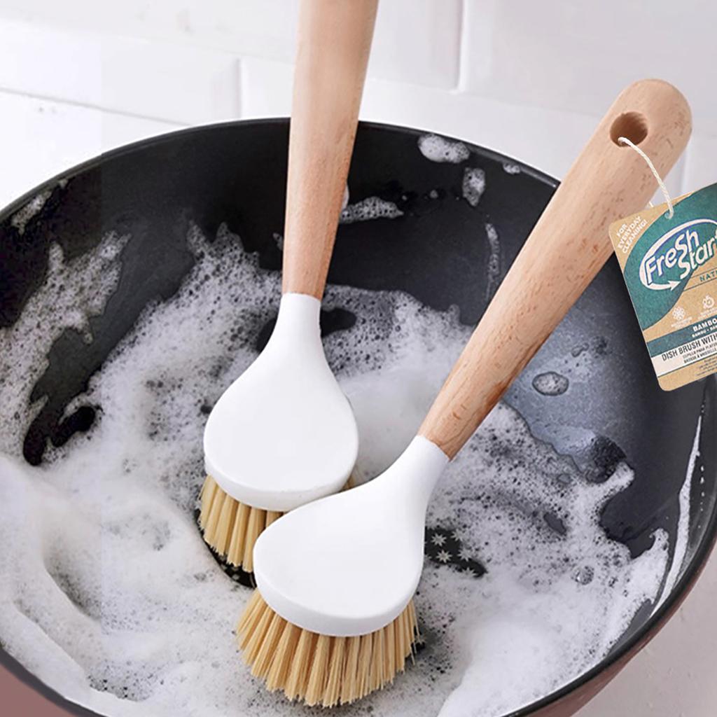 Бытовая кухонная щетка для мытья посуды с длинной ручкой не повреждает посуду и не прилипает к маслу, артефакт для мытья посуды ARI