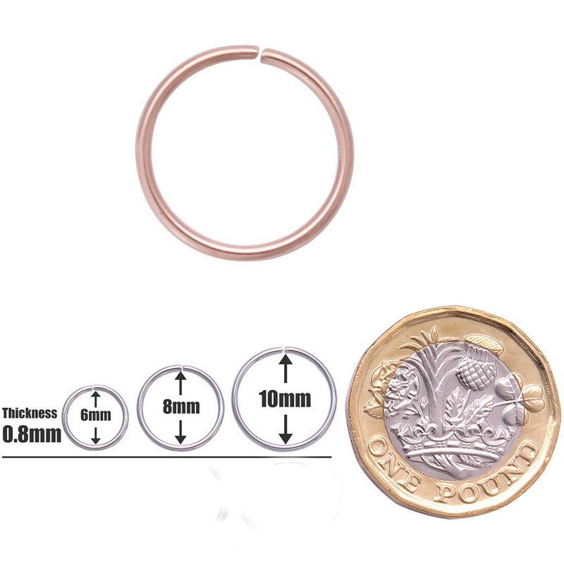 Обруч для пирсинга ушей, губы, кольца в носу, стальное кольцо в носу, пирсинг хряща, кольцо в носу