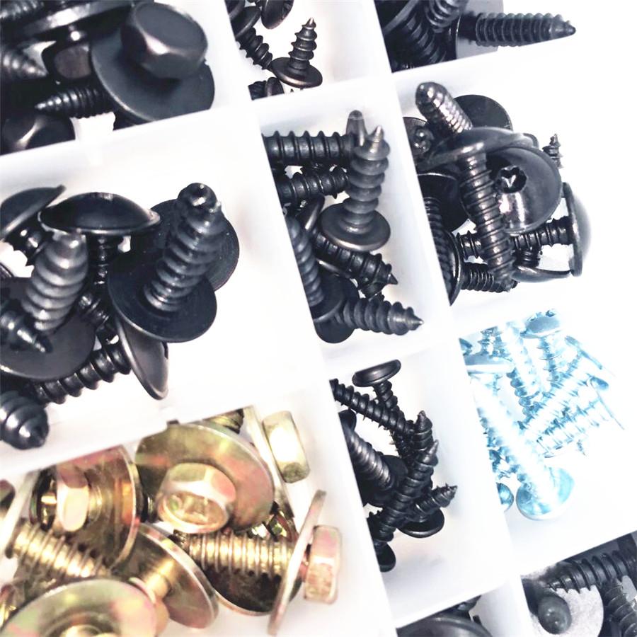 180PCS Car Leaf Board Fender Bumper Self - tapping Screw Fast Wire Screw Metal C