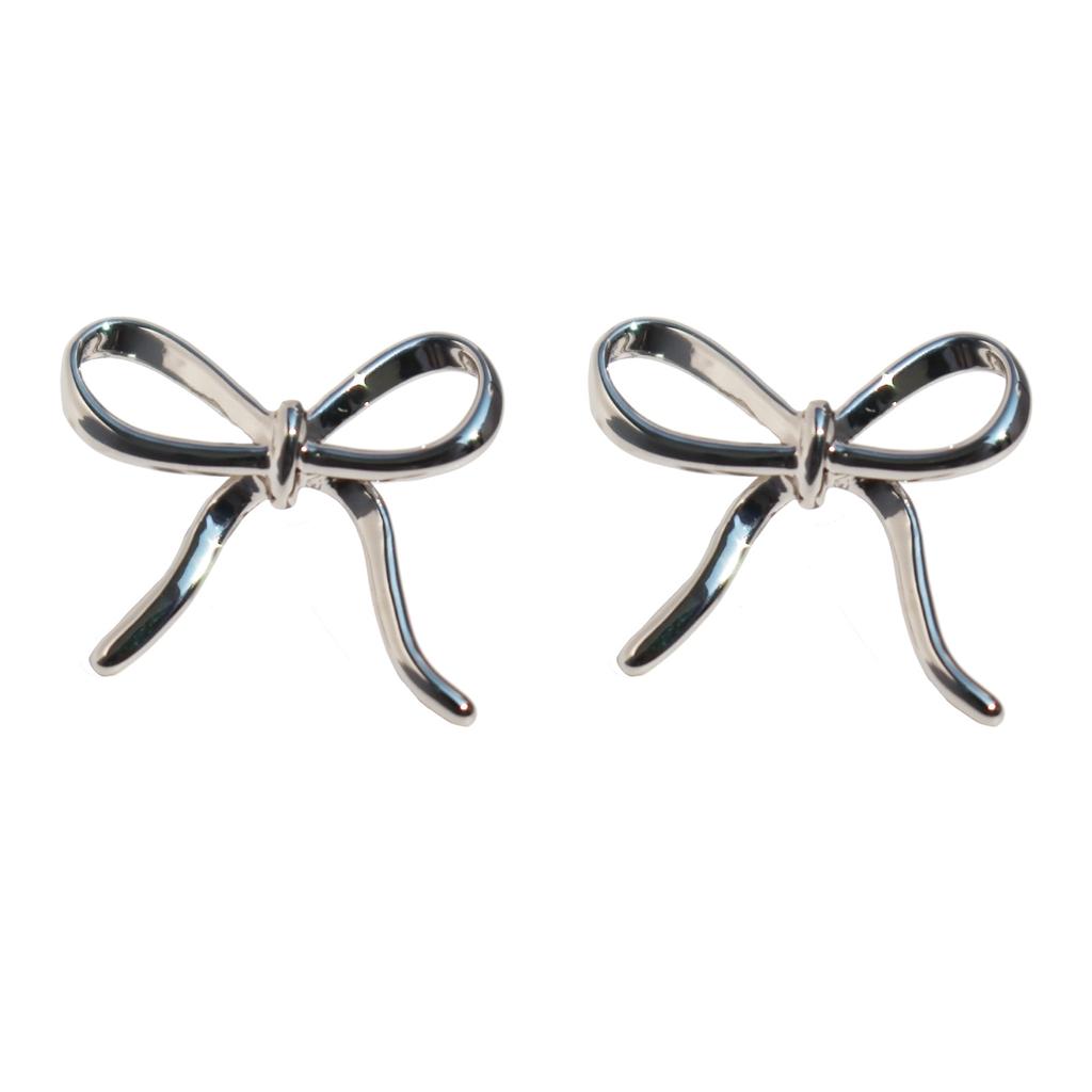 Copper-Plated Real Gold Exquisite Small Bow Stud Earrings Female Simple Student Daily Commute Versatile Temperament Earrings 346