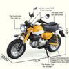 Большой размер 1:9 Модель мотоцикла Honda Little Monkey R1250GS Игрушка Металлический корпус Звук Свет Амортизация Коллекция транспортных средств Подарок