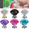 Colorful Cabinet Handles Door Knobs Diamond Shape Pull Handle Cupboard Pulls Crystal Glass Knobs