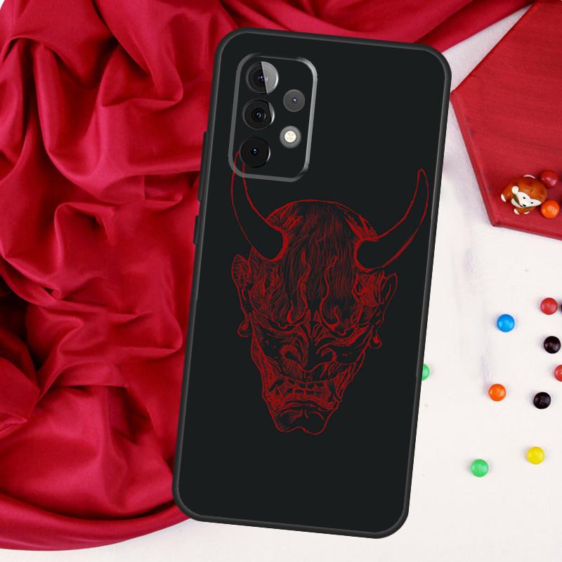 Чехол Oni Hannya Mask для Samsung Galaxy A52 A32 A22 A54 A14 A16 A26 A36 A56 A55 A35 A05 A06 A15 A53 A33 A13