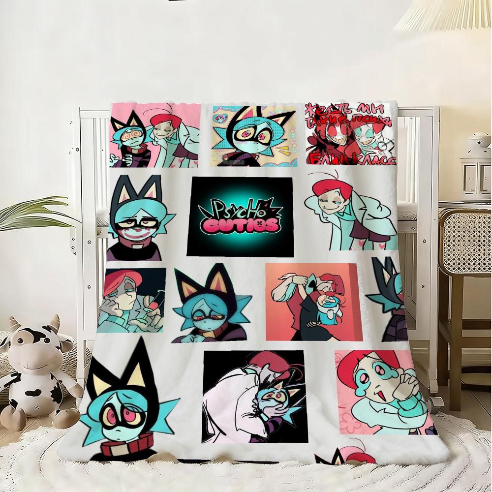 Anime P-Psychocuties Mimi Throw Kid-Friendly Flannel Throw Blanket Soft Warm Anti-Static Washable All Season