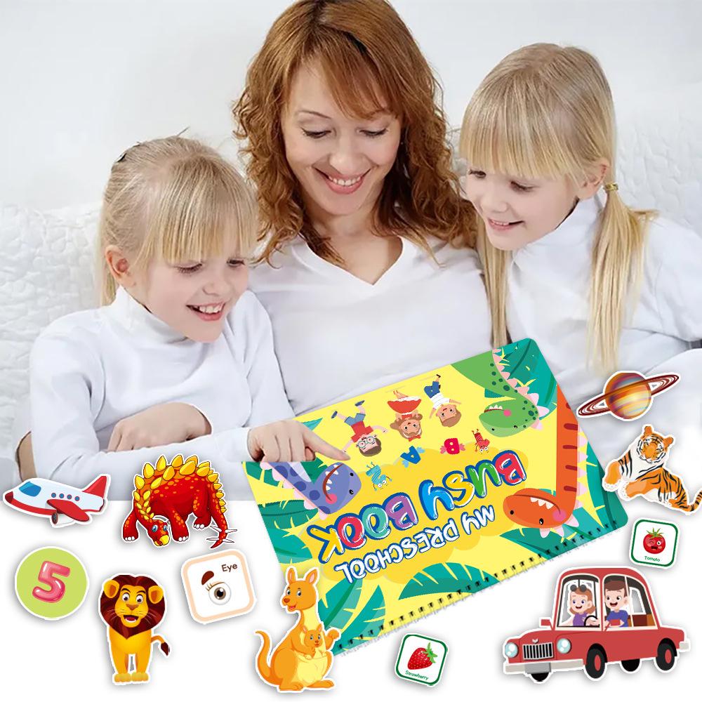 Children's Interactive Educational Quiet Book: Tear, Paste, and Puzzle Activities