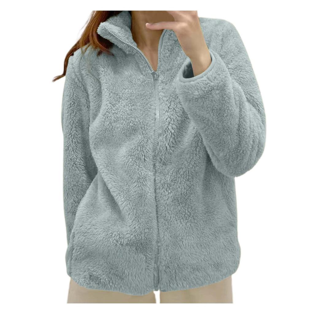 Womens Fleece Zip Up Jacket Light Fall Jackets Winter Plus Size Jackets
