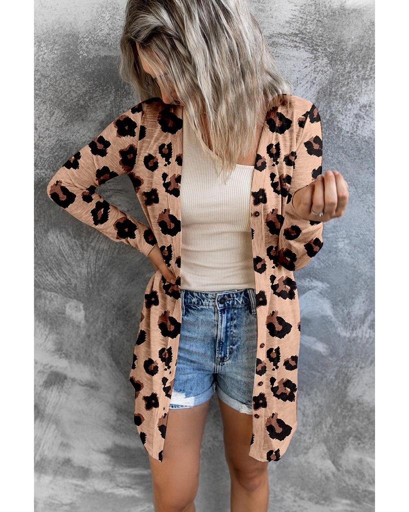 Azura Exchange Printed Open Front Cardigan