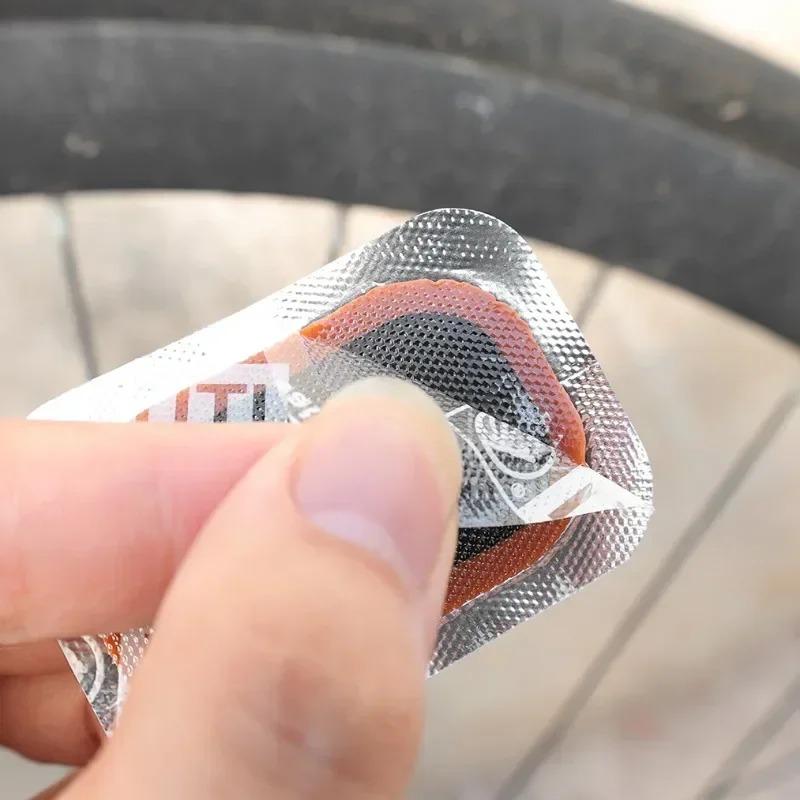 Bicycle Inner Tube Rubber Repair Patch Protection Patche Bike Tyre Patch Repair Tool for Mountain Road Bike Quick Repairing Tyre