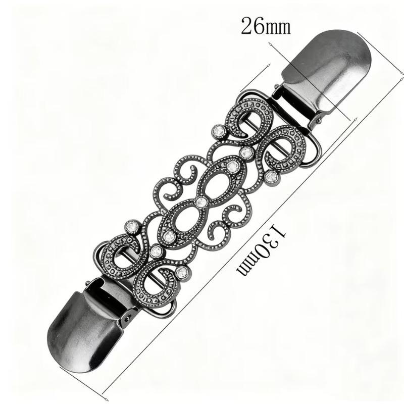 Vintage Hollow Flower Collar Clip Shawl Connection Buckle Women's Sweater Clip Lace Geometric Vintage Hollow Flower