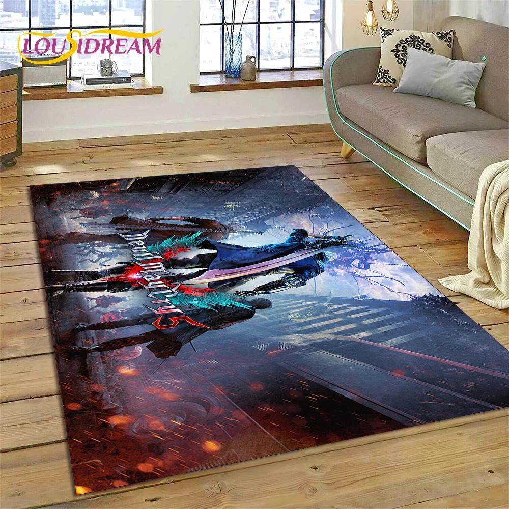 DMC Game 3D D-Devil May Cry Cartoon Carpet Rug for Bedroom Living Room Home Sofa Decoration,Children Game Large Decor Floor Mat