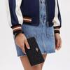 Coach Кошелек на молнии 19 Классический логотип Застежка-молния Кошелек из кожи с фирменным жаккардом Маленький женский кошелек Серебристый Черный CU150-SBKBK