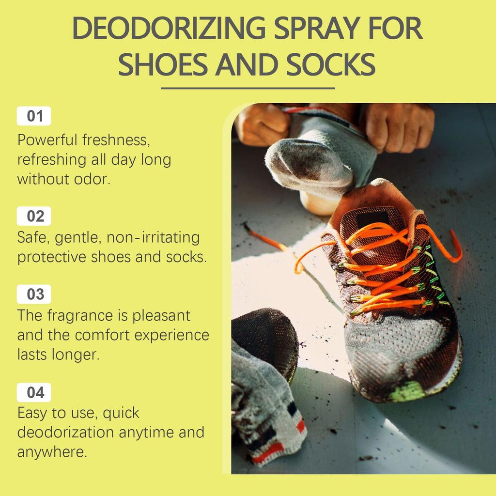 Shoe Deodorant Spray, Stinky Foot And Foot Spray, Shoes And Socks Deodorant Spray Deodorant Freshening Spray,100ML