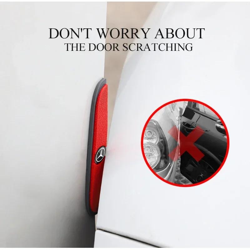 twsqj4 2025 Hot 4Pcs Rubber Anti Collision Strip Car Door Rearview Mirror Protector Stickers For Mercedes Benz AMG GLC GLE W204 W205 W2