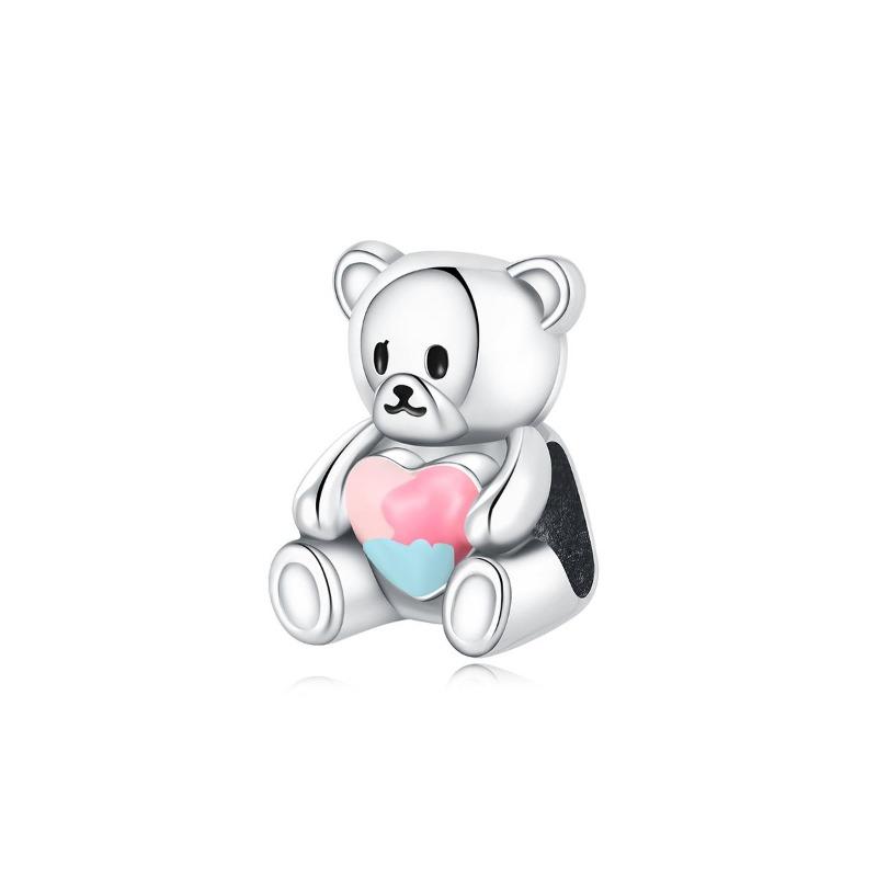 Animal Charms Copper Bear Rabbit Dog Panda Elephant Pig Kapibala Beads Pendants Fit Bracelet Diy Fine Jewelry Gift