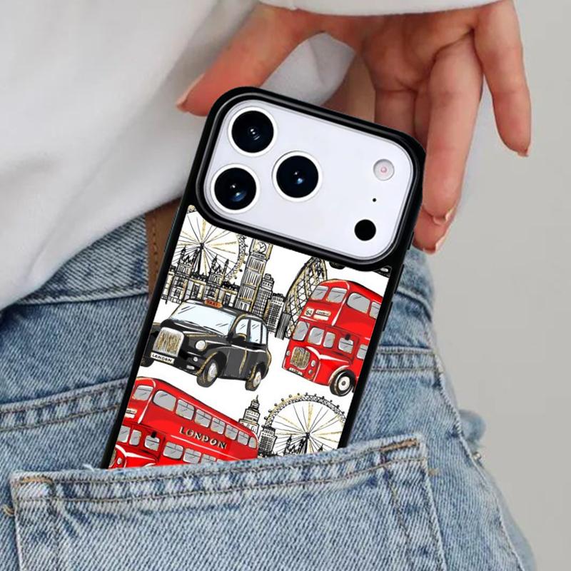 Чехол для телефона London Red Bus Big Ben для iPhone 17ProMax 12 13 14 15 16e 17 Pro Max Plus Air Cover