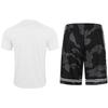 Under Armour Футболка с коротким рукавом и принтом логотипа, дышащая, трикотажные шорты с камуфляжным принтом, повседневный спортивный комплект, комплекты унисекс 21500531-100+24500210-001