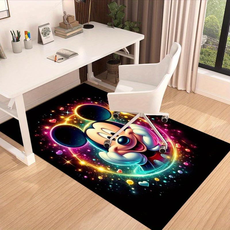 1pc. Mickey Mouse Colorful Glitter Home Office Chair Rug Outdoor Gift Carpet Matz0410155