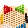 Wood Chinese Checkers Jumping Chess Board Game Children Kids Developmental Toy