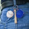 Baseball Keychain Pendant Zinc-Iron Alloy Wood Faux Leather Baseball Bat Cap Team Gift Baseball Fan Accessory