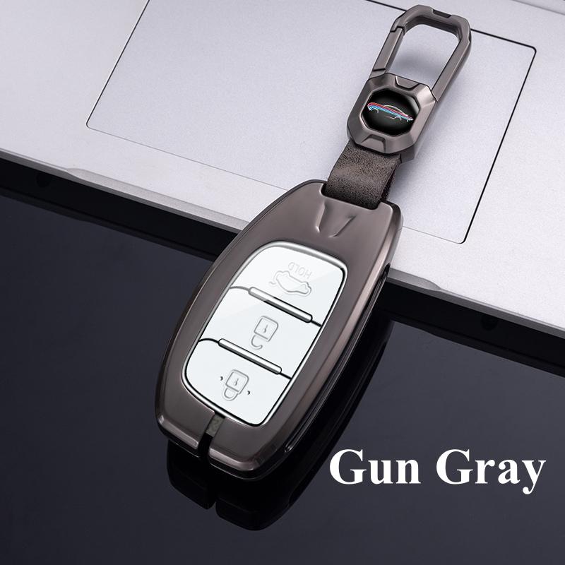 Металлический цинковый чехол для автомобильного ключа для Hyundai Tucson Sonata Santa Fe Elantra Accent Solaris Verna Ix25 Ix35 I20 I30 I40 Creta IX45 I10 I30 HB20 2022 2021