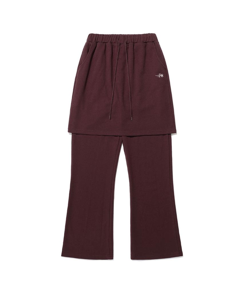 NICEGHOSTCLUB Logo Sweat Layered Pants_Burgundy(Ng2Dfupa91A)